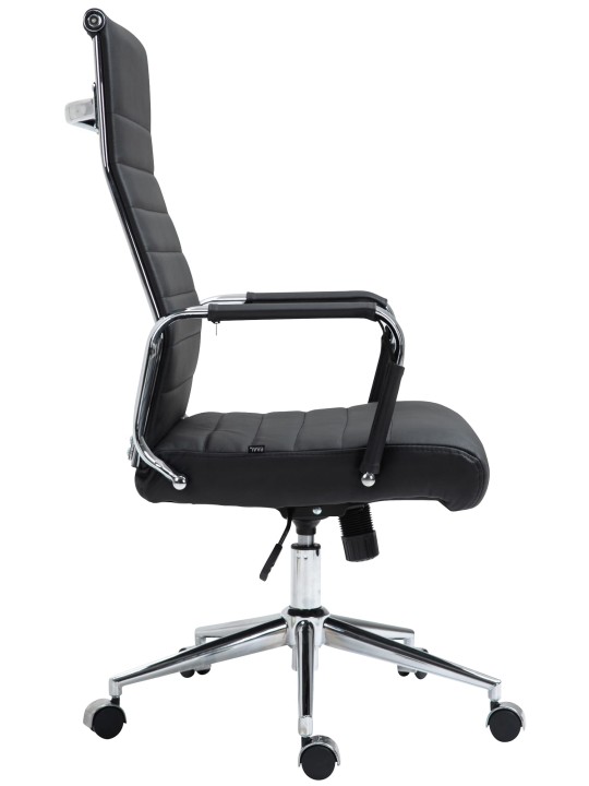 Bureaustoel Columbus echt leer, zwart Bureaustoel Columbus echt leer, zwart