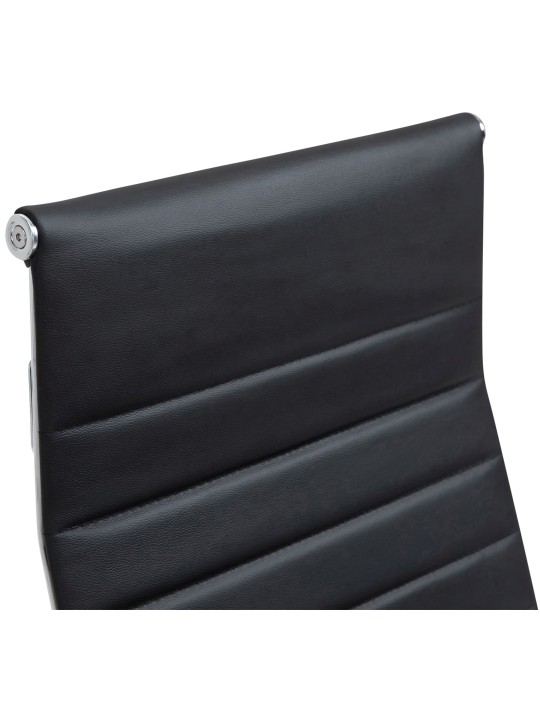 Bureaustoel Columbus echt leer, zwart Bureaustoel Columbus echt leer, zwart