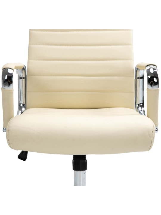 Bureaustoel Columbus echt leer, crème Bureaustoel Columbus echt leer, crème