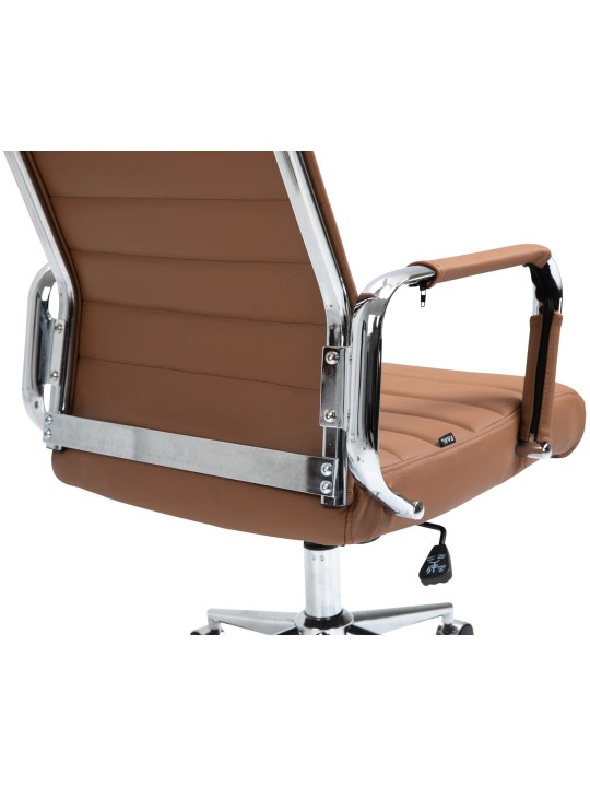 Bureaustoel Columbus echt leer, lichtbruin