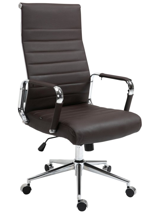 Bureaustoel Columbus echt leer, bruin Bureaustoel Columbus echt leer, bruin