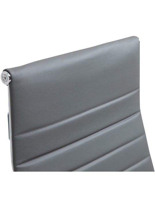 Bureaustoel Columbus echt leer, grijs Bureaustoel Columbus echt leer, grijs