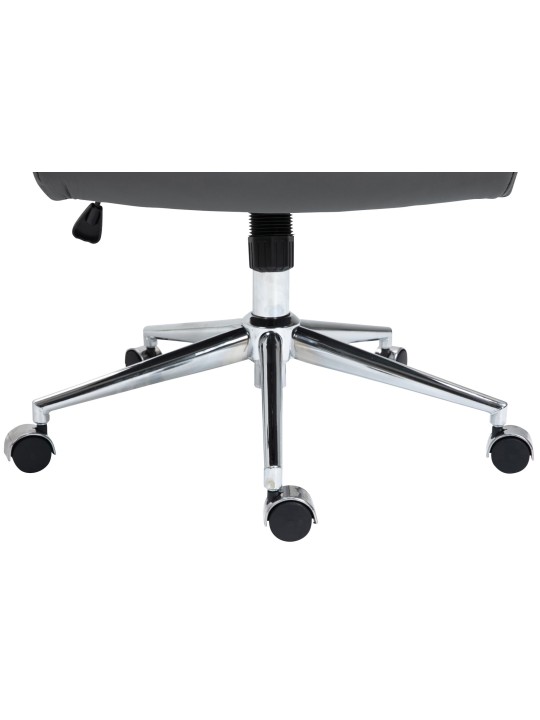 Bureaustoel Columbus echt leer, grijs Bureaustoel Columbus echt leer, grijs