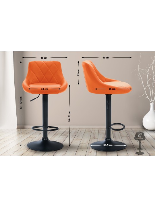Barkruk Lazio kunstleer, oranje