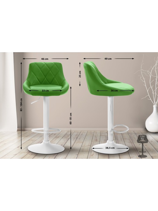 Barkruk Lazio kunstleer, groen
