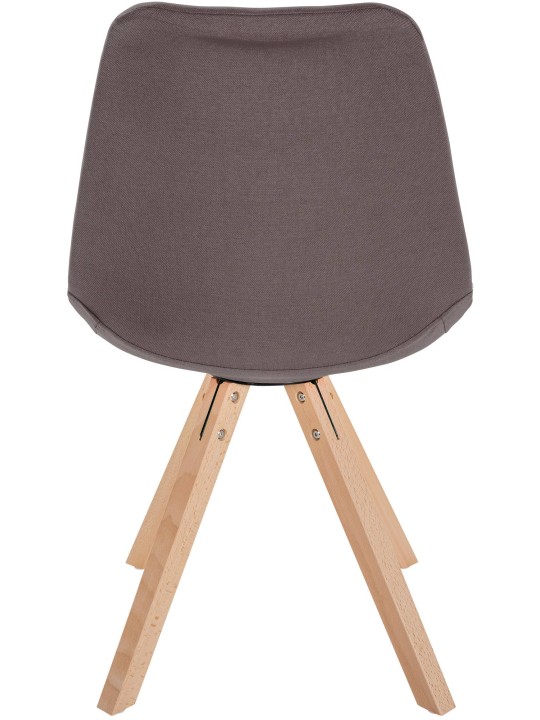 Stoel Sofia Stof Vierkant, taupe