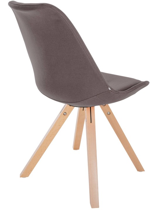 Stoel Sofia Stof Vierkant, taupe