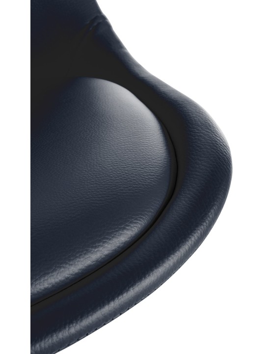 Stoel Sofia Kunstleer Rond, zwart