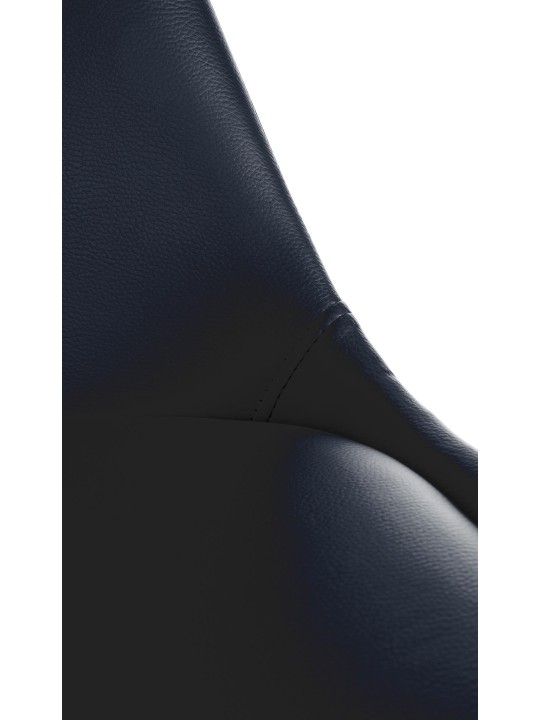 Stoel Sofia kunstleer Vierkant, zwart