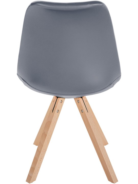 Stoel Sofia kunstleer Vierkant, grijs