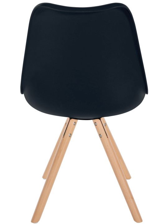 Stoel Sofia Kunststof Rond, zwart