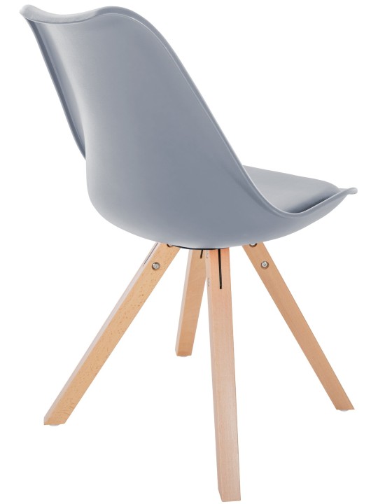 Stoel Sofia Kunststof Vierkant, grijs