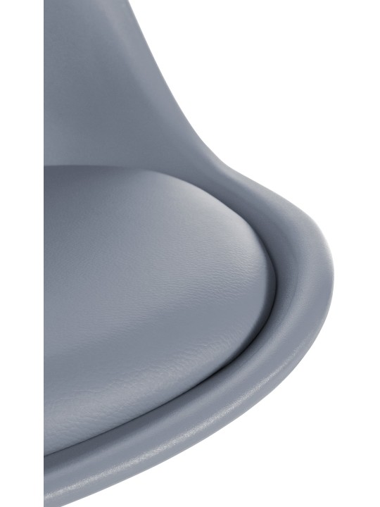 Stoel Sofia Kunststof Vierkant, grijs