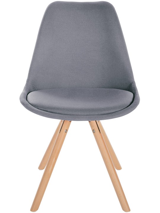 Stoel Sofia Stof Rond, lichtgrijs Stoel Sofia Stof Rond, lichtgrijs