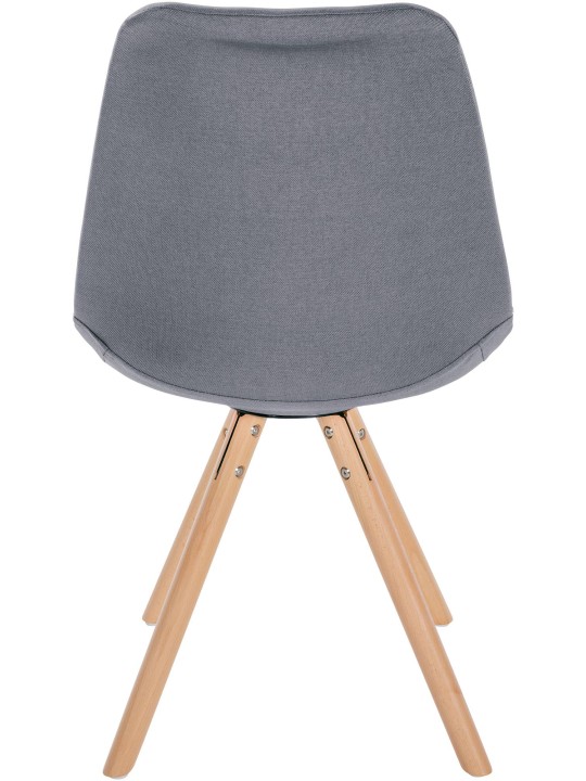 Stoel Sofia Stof Rond, lichtgrijs Stoel Sofia Stof Rond, lichtgrijs