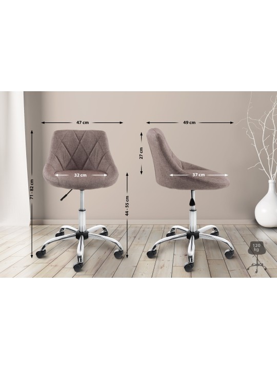 Werkkruk Lazio stof, taupe