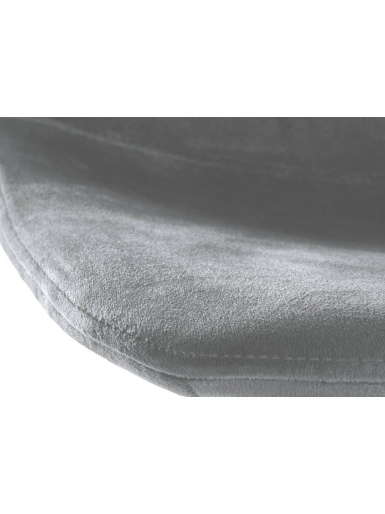 Barkruk Divo fluweel chroom, grijs