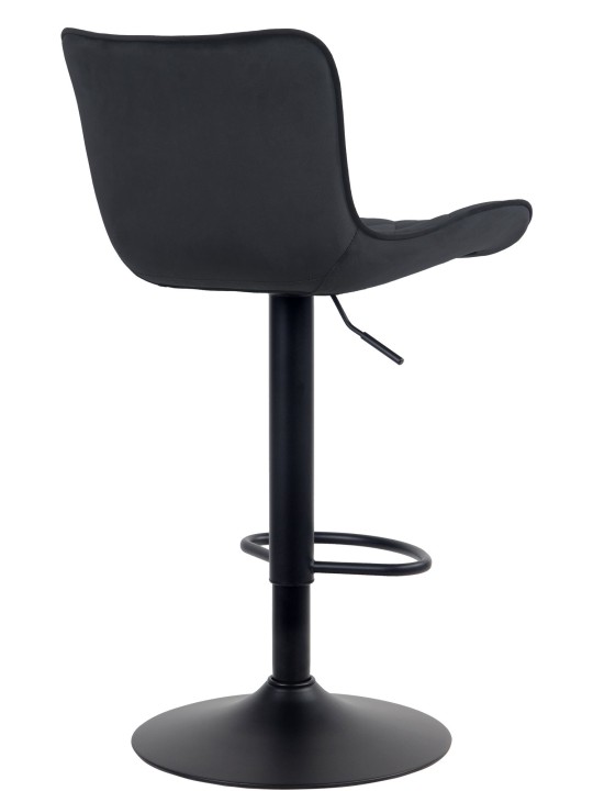 Barkruk Emma fluweel, zwart