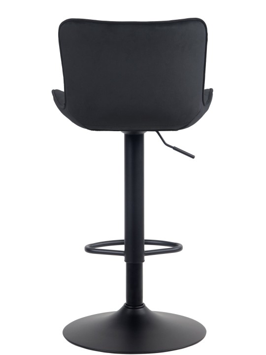 Barkruk Emma fluweel, zwart