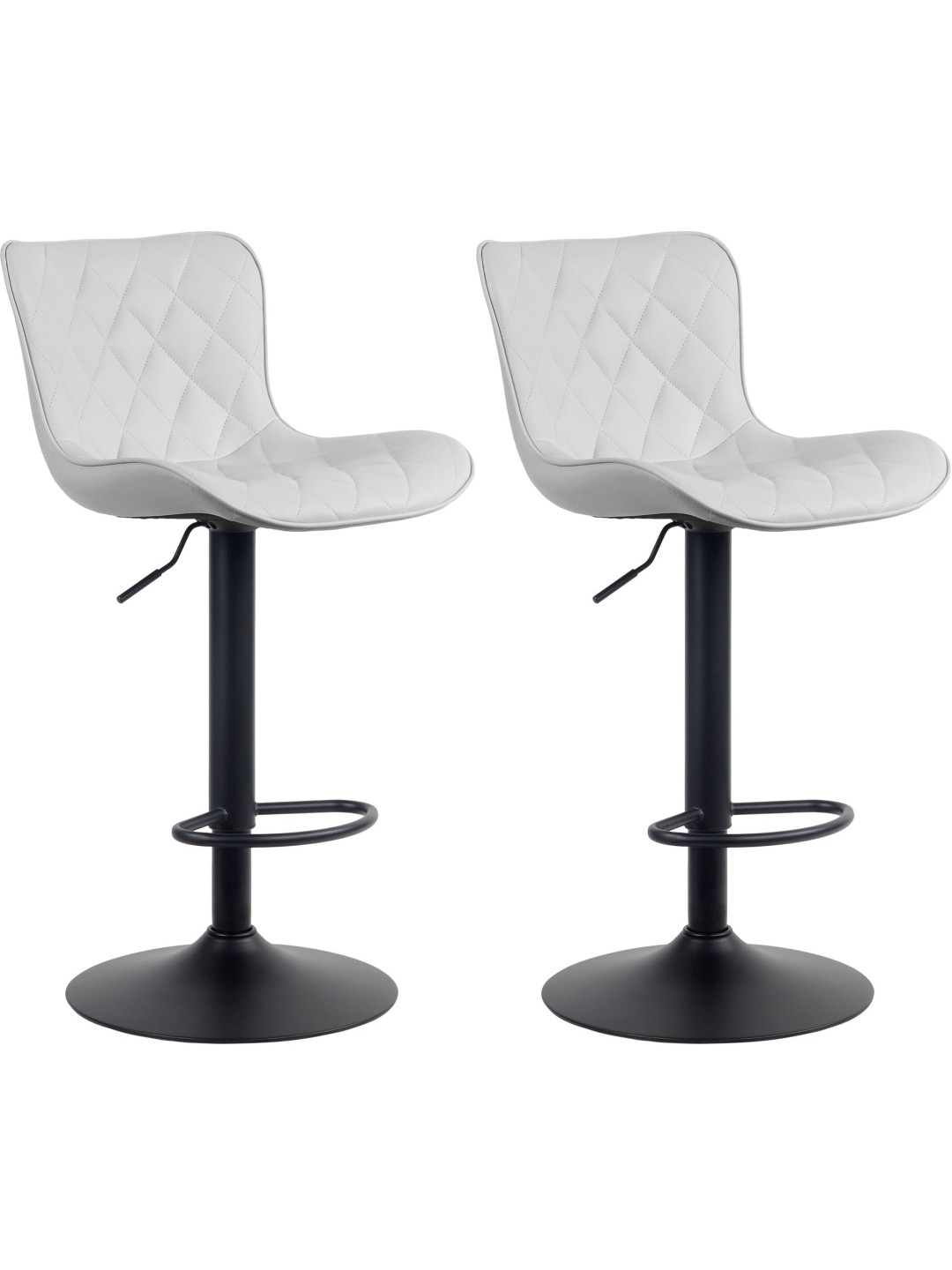 Set van 2 barkrukken Emma kunstleer, wit