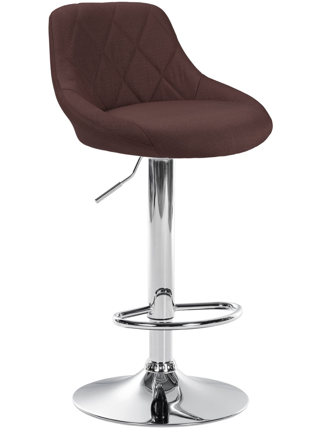 Barkruk Lazio stof chroom, bruin