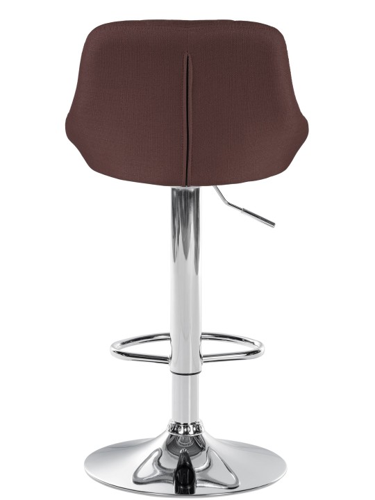 Barkruk Lazio stof chroom, bruin