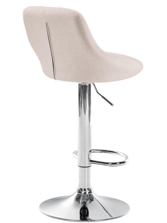 Barkruk Lazio stof chroom, crème Barkruk Lazio stof chroom, crème