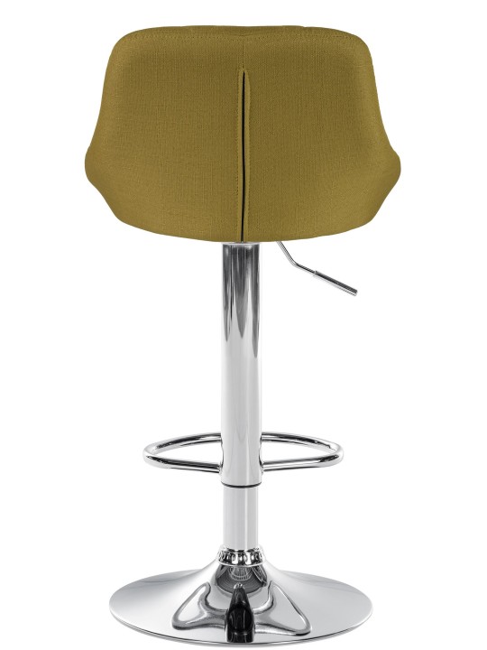 Barkruk Lazio stof chroom, groen