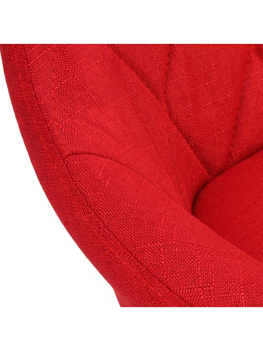 Barkruk Lazio stof chroom, rood