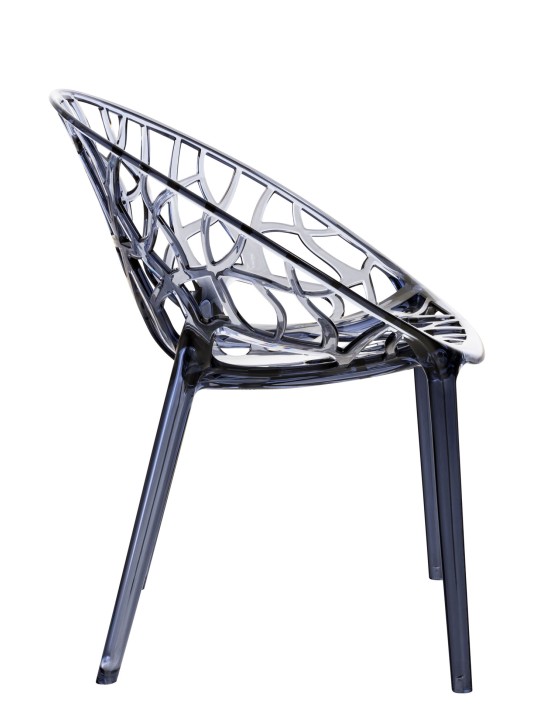 SET van 2 stapelstoelen CRYSTAL, grijs