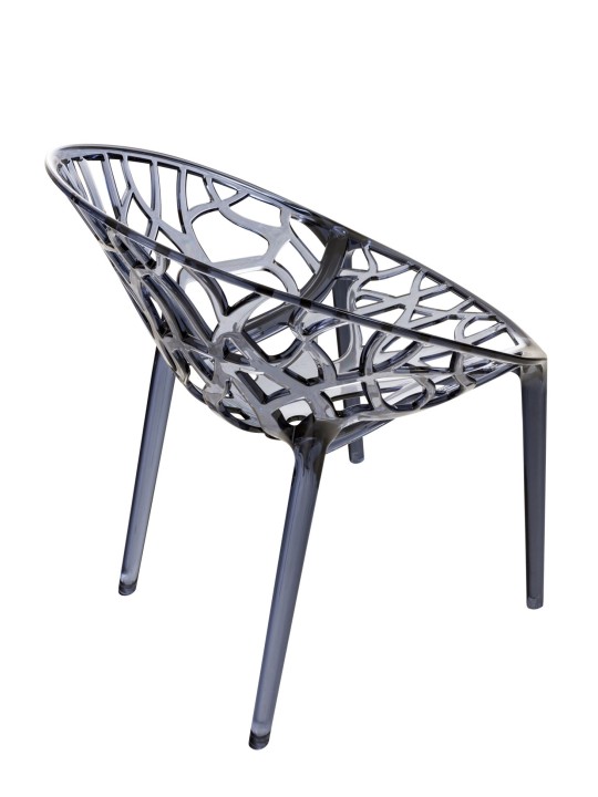 SET van 2 stapelstoelen CRYSTAL, grijs