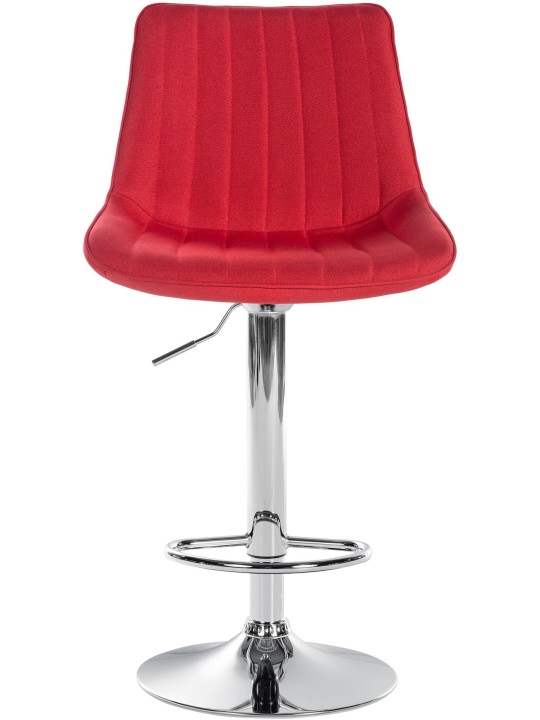 Barkruk Toni stof chroom, rood