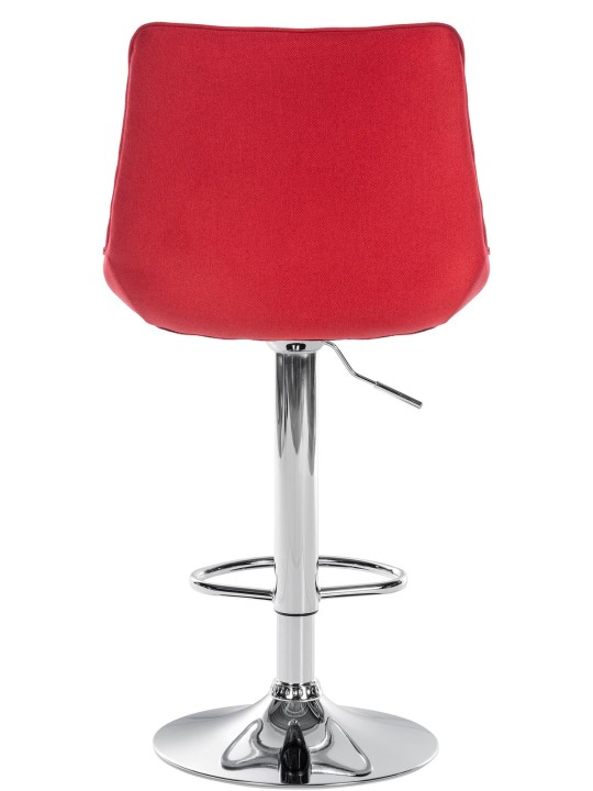 Barkruk Toni stof chroom, rood