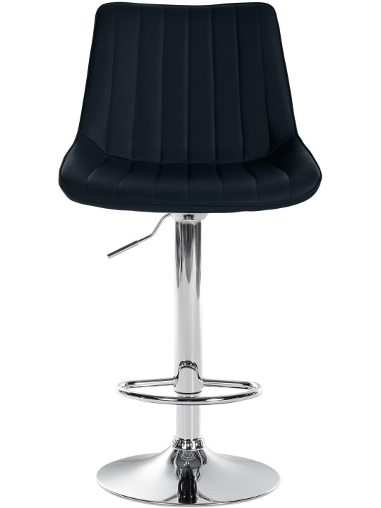 Barkruk Toni kunstleer chroom, zwart Barkruk Toni kunstleer chroom, zwart