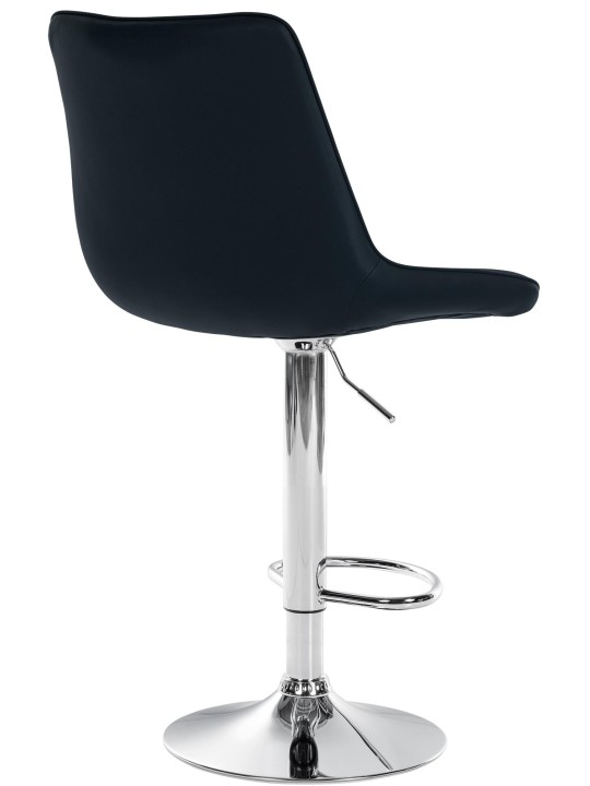 Barkruk Toni kunstleer chroom, zwart Barkruk Toni kunstleer chroom, zwart