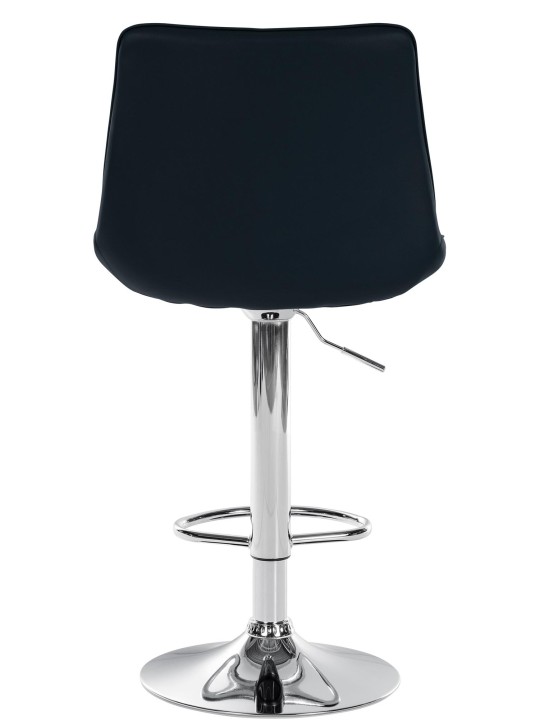 Barkruk Toni kunstleer chroom, zwart Barkruk Toni kunstleer chroom, zwart