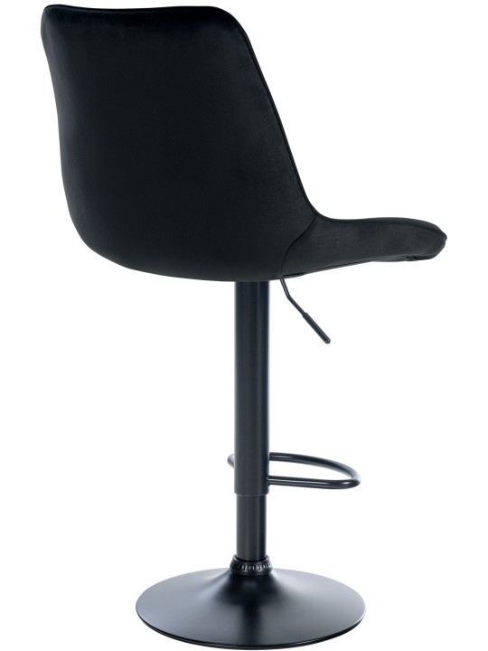 Barkruk Toni fluweel, zwart