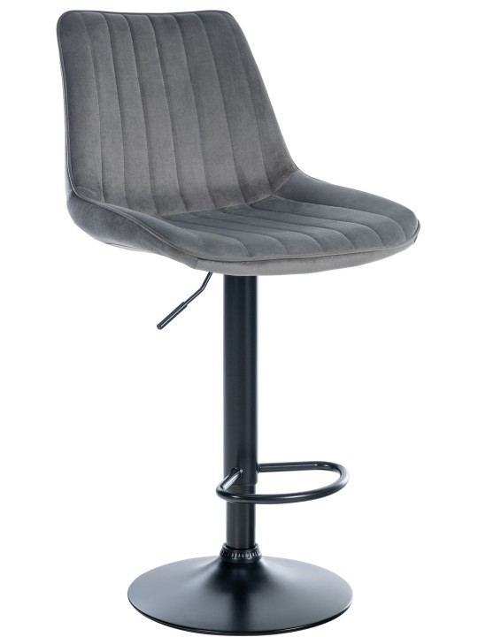 Barkruk Toni fluweel, donkergrijs Barkruk Toni fluweel, donkergrijs