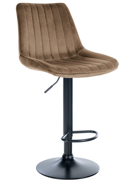 Barkruk Toni fluweel, bruin