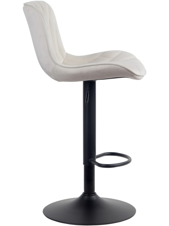 Barkruk Linus fluweel, crème