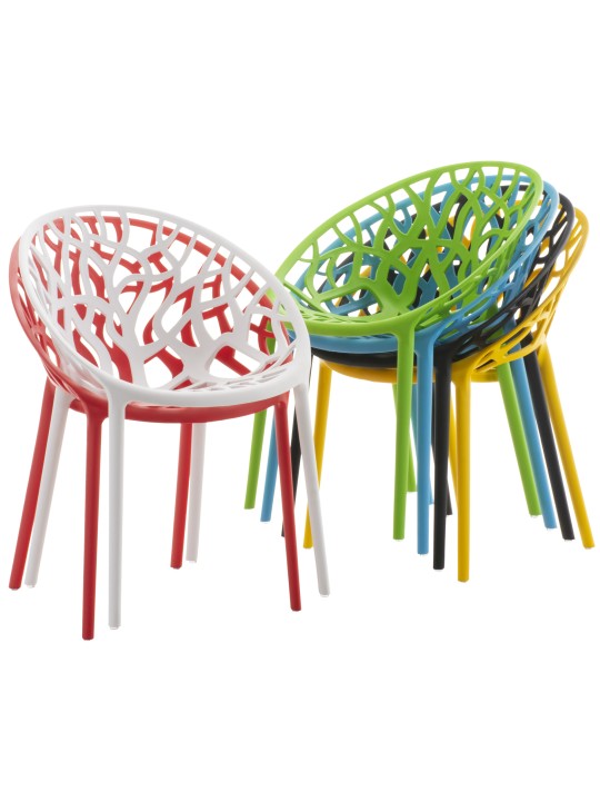 Set van 4 stoelen Hope, blauw