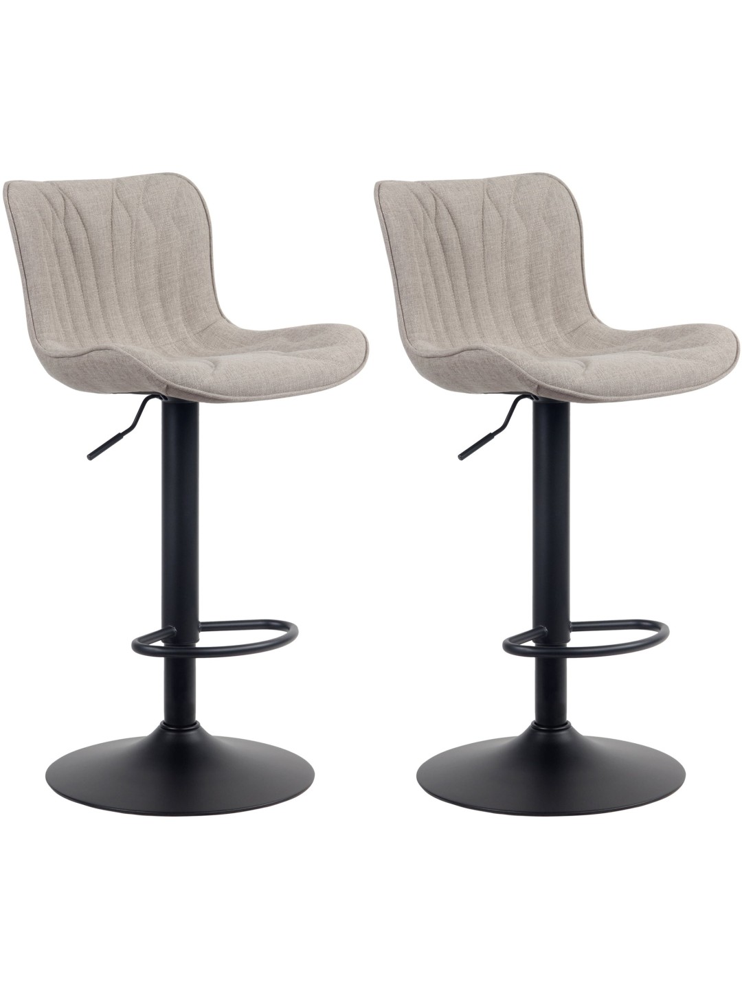 Set van 2 barkrukken Linus stof, taupe