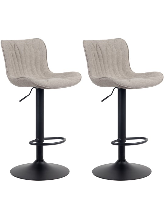 Set van 2 barkrukken Linus stof, taupe Set van 2 barkrukken Linus stof, taupe