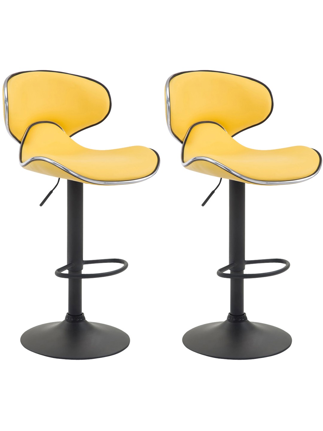 Set van 2 barkrukken Las Vegas V2 kunstleer, geel