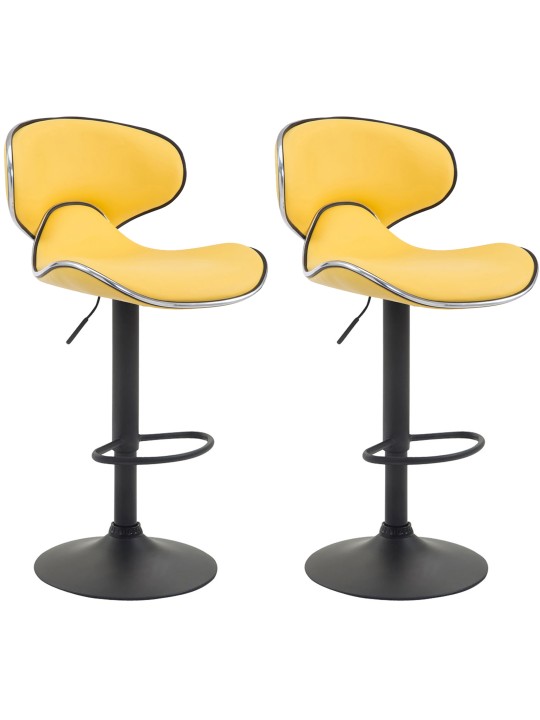 Set van 2 barkrukken Las Vegas V2 kunstleer, geel Set van 2 barkrukken Las Vegas V2 kunstleer, geel