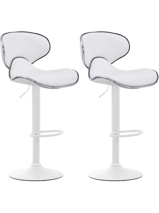 Set van 2 barkrukken Las Vegas V2 kunstleer, wit Set van 2 barkrukken Las Vegas V2 kunstleer, wit