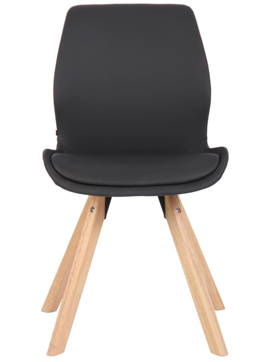 Stoel Luna kunstleer, zwart