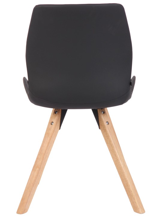 Stoel Luna kunstleer, zwart