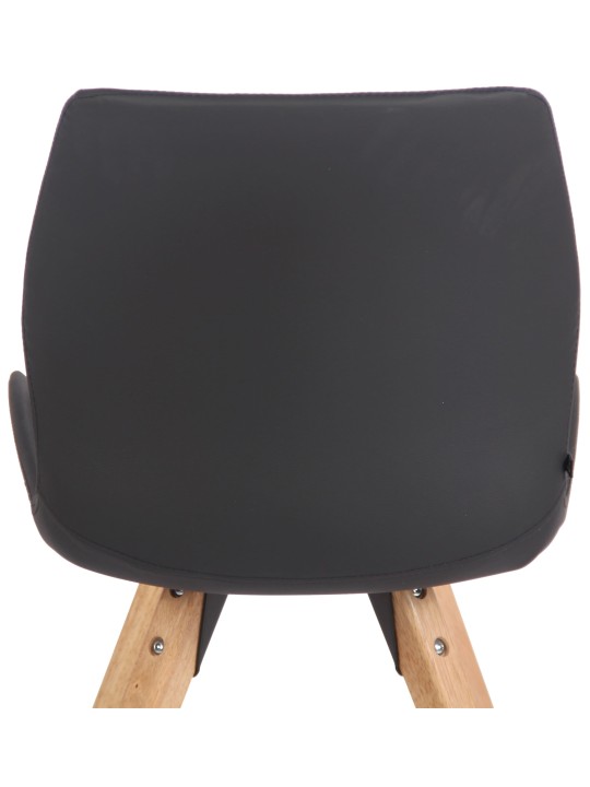 Stoel Luna kunstleer, zwart