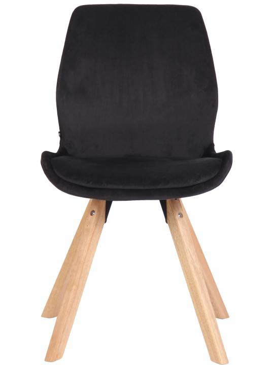 Stoel Luna Fluweel, zwart